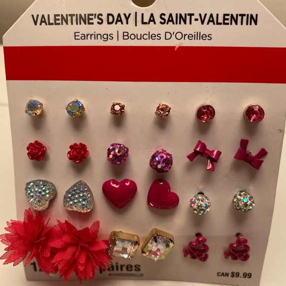 Super cute 12 pack of earrings with backs. - Picture 3 of 4